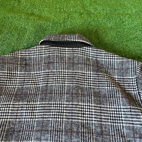 Zara Kids Long Sleeve Pockets Plaid Grey Wool Oversized Shirt Jacket Size 9-10 - Picture 13 of 14